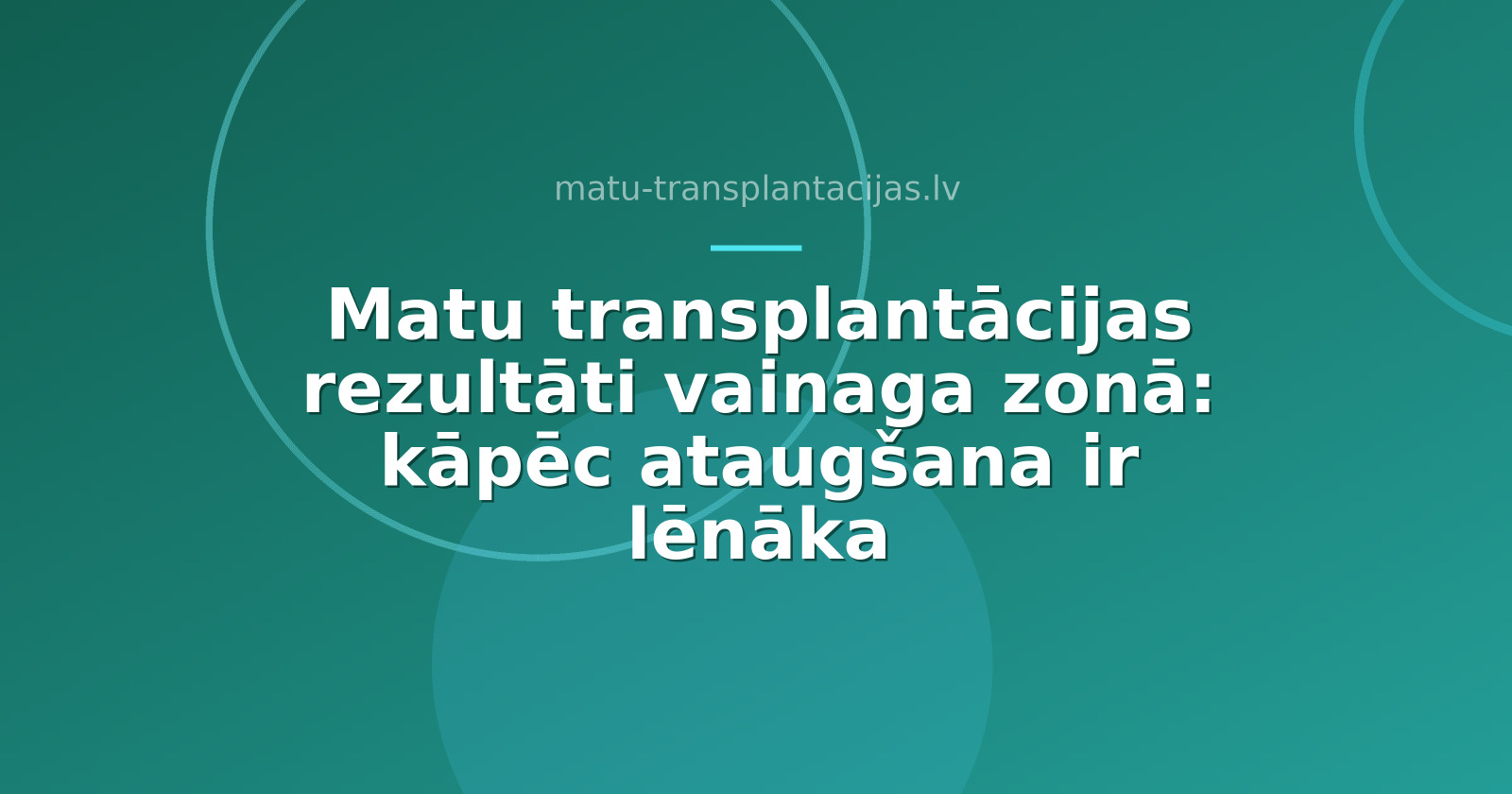 Matu transplantācijas rezultāti vainaga zonā: kāpēc ataugšana ir lēnāka