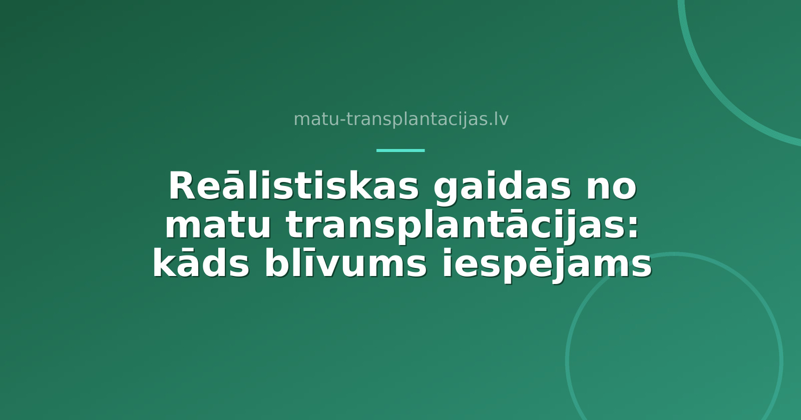 Reālistiskas gaidas no matu transplantācijas: kāds blīvums iespējams